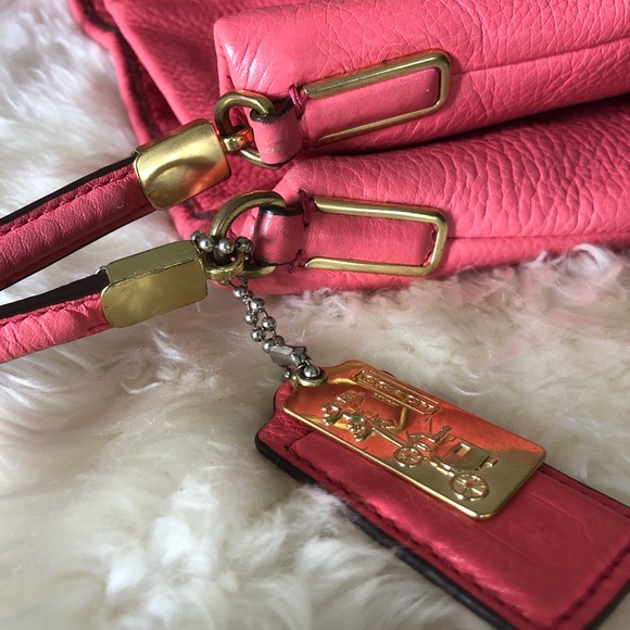 COACH Leather Phoebe Pink Shoulder Bag - Picture 6 of 8